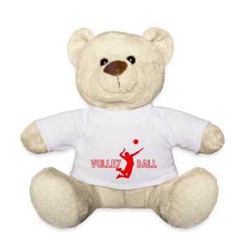 Volleyball - Volleyball Geschenkidee - Teddy - Weiß - Vorne