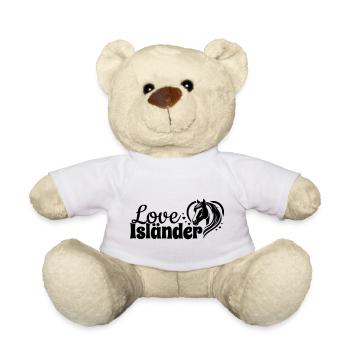 Isländer Love Herz Pferdekopf - Teddy - Weiß - Vorne