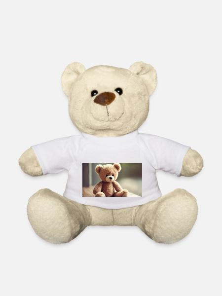 cute sad Teddy - Teddy - Weiß