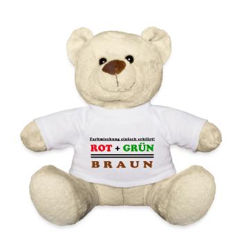 rouge + vert = marron - Nounours - blanc - Devant
