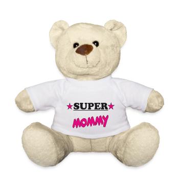 SUPER MOMMY - Nounours - blanc - Devant