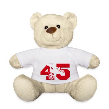 Moto 45 motard - Nounours - blanc - Devant