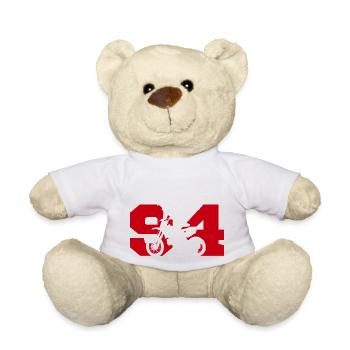 Moto 94 motard - Teddy Bear - white - Front