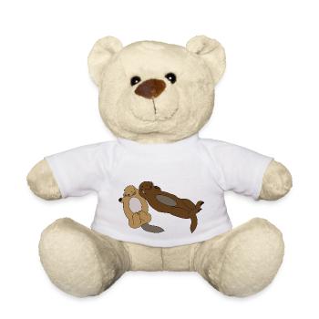 Süße schlafende Otter - Teddy - Weiß - Vorne