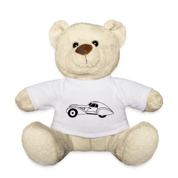 Black automobile and water drop - Teddy Bear - white - Front