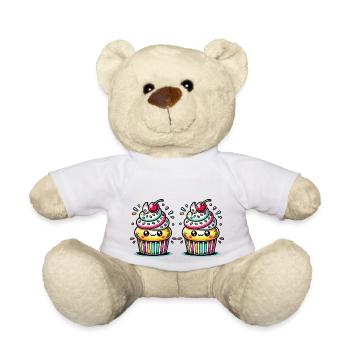 Cupcake Comic - Teddy Bear - white - Front