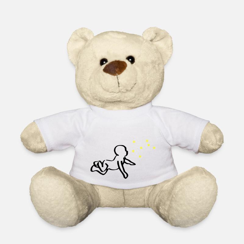 Renaissance Baby Black Phoenix Yellow - Teddy Bear - white