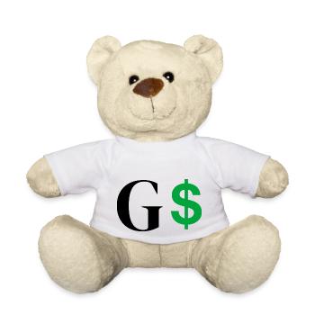 Lettre g dollar - Nounours - blanc - Devant
