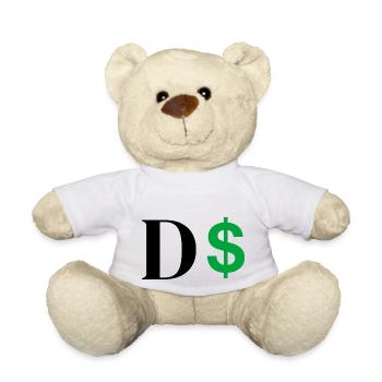 Lettre d dollar - Nounours - blanc - Devant