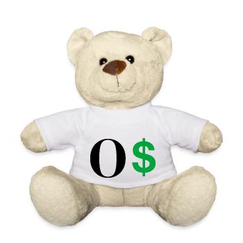 Lettre o dollar - Nounours - blanc - Devant