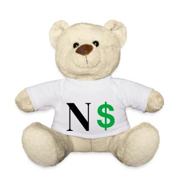 Lettre n dollar - Nounours - blanc - Devant