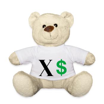 Buchstabe x Dollar - Teddy - Weiß - Vorne