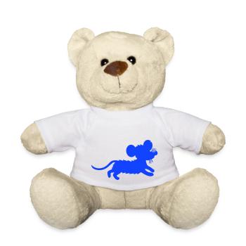 Mouse Mouse Running Small Rat Rodent Silhouette - Teddy Bear - white - Front