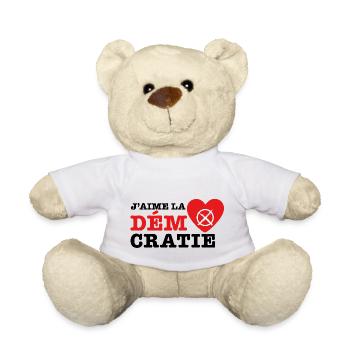 J'aime la démocratie - Teddy - Weiß - Vorne