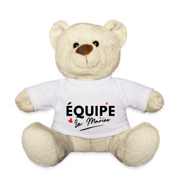 Braut Team Hearts - Brautgeschenk - Teddy - Weiß - Vorne