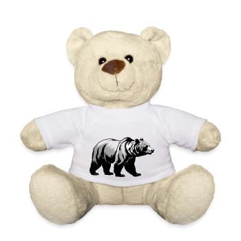 Ours - Autocollant Animal mignon - Nounours - blanc - Devant
