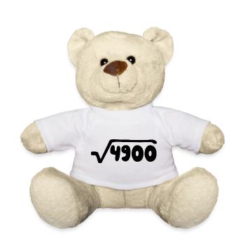 70e anniversaire - Anniversaire - Nounours - blanc - Devant
