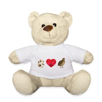 J’adore les cailles - Nounours - blanc - Devant