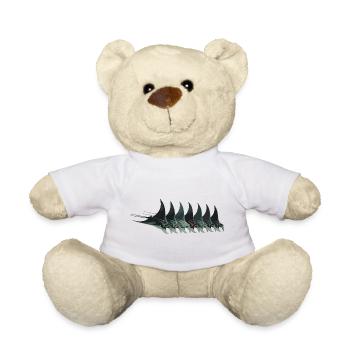 Manta Ray School – Elegant Underwater World - Teddy Bear - white - Front
