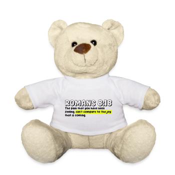 Romans 8:18 | Bible Quote - Teddy Bear - white - Front