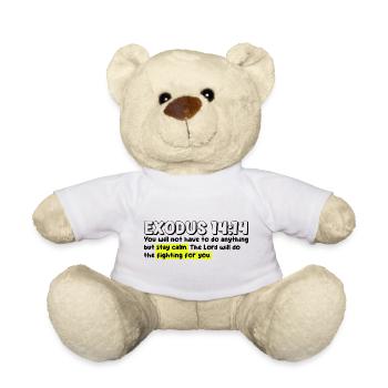 Exodus 14:14 | Bible Quote - Teddy Bear - white - Front