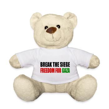 break the siege freedom for gaza - Teddy - Weiß - Vorne