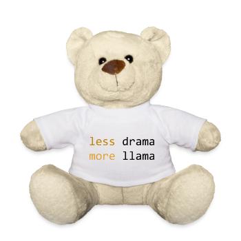 Weniger Drama, mehr Lama, Licht - Teddy - Weiß - Vorne