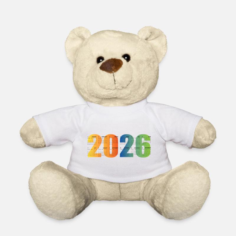 Calendrier annuel 2026 - Nounours - blanc