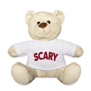 Beängstigend roter fetter Schriftzug - Teddy - Weiß - Vorne