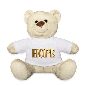NOUVEAU -- Doré « Espoir » - Style classique. - Nounours - blanc - Devant