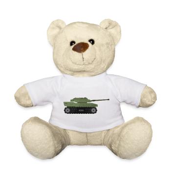 Military tank - Teddy Bear - white - Front