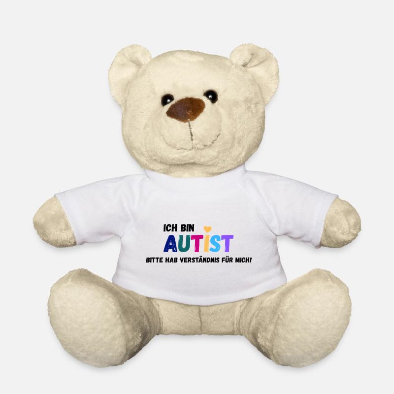 Ich bin Autist_Verständnis - Teddy - Weiß