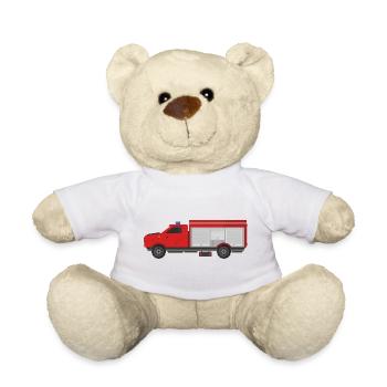 Fire truck - Teddy Bear - white - Front