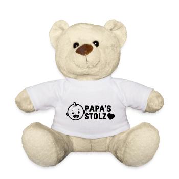 Dad's Pride - Gift for Expectant Fathers Birth - Teddy Bear - white - Front