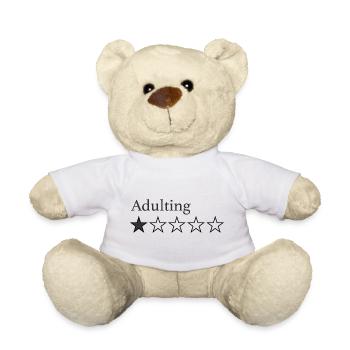 Adulting Star Emblem - Teddy Bear - white - Front