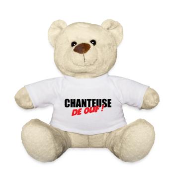 Crazy singer! – Crazy talent, voice, stage, energy - Teddy Bear - white - Front