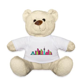 Tehran City Skyline Azadi Tower Modern Art - Teddy Bear - white - Front