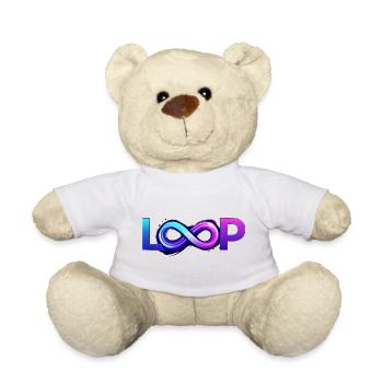 Neon Loop Infinity - Teddy Bear - white - Front
