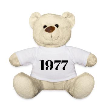1977 Vintage 1977 Retro 1977 Birthday 1977 - Teddy Bear - white - Front