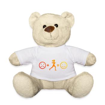 Marathon running gift idea for the runner - Teddy Bear - white - Front