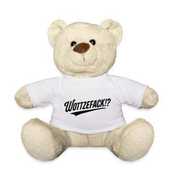 Wottzefack Humor Spruch Lustig Witzig Geschenkidee - Teddy - Weiß - Vorne