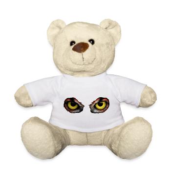 Regard d’hibou – Contraste jaune intense - Nounours - blanc - Devant