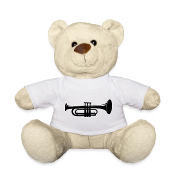 trumpet - Teddy Bear - white - Front