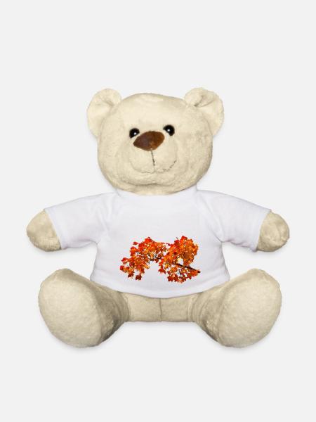 Herbstlaub Herbst Blätter - Teddy - Weiß