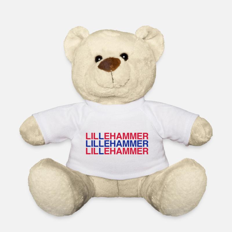 LILLEHAMMER Norwegian Flag Norway Norge Norwegen - Teddy - Weiß