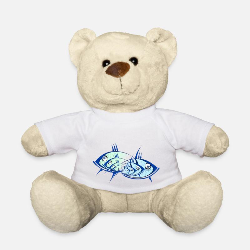 Fische dreidimensional - Teddy - Weiß