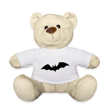 bat - Teddy Bear - white - Front