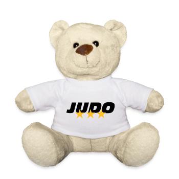 [ Judo ] - Teddy Bear - white - Front