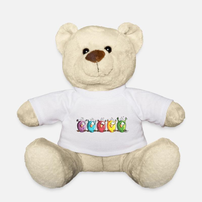 Drôle Hiboux - Oiseau - Oiseaux - Nounours - blanc