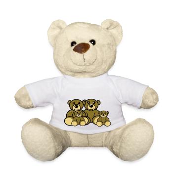 Teddy Familie Papa Mama Kinder - Teddy - Weiß - Vorne
